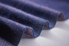 Indigo With Maroon Fil-A-Fil Denim Plain