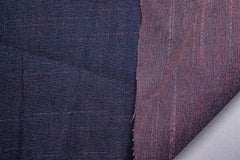 Indigo With Maroon Fil-A-Fil Denim Plain
