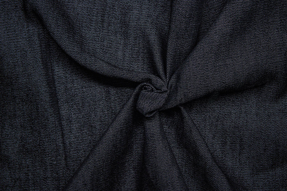 Charcoal Cotton Silky Denim Plain