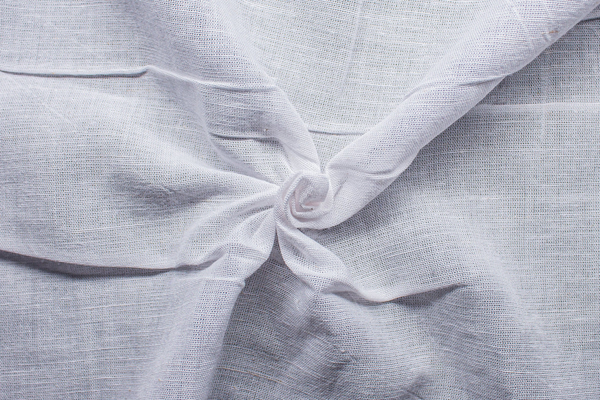 60S White Jute Flex Plain Cotton Linen Fabric