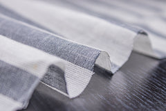 Off White & Black Cambric Candy Stripe Cotton Fabric