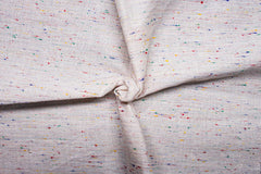 Multicolour Neps Natural Cotton Jute Linen Fabric