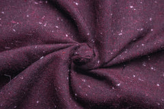 Maroon Yarn Dyed Brushed Twill Neps Cotton Fabric