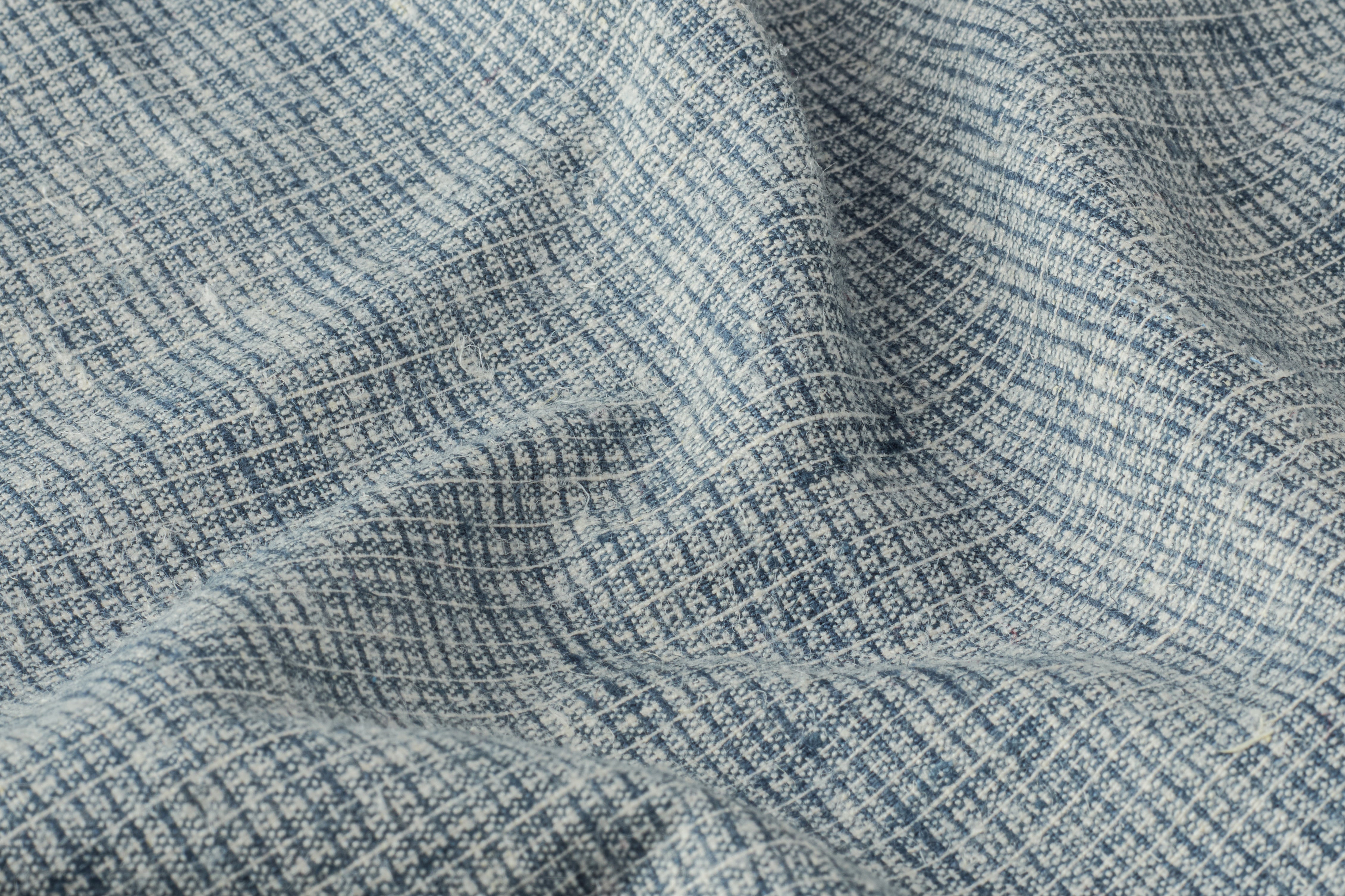 Cotton Denim Lycra Dobby Check