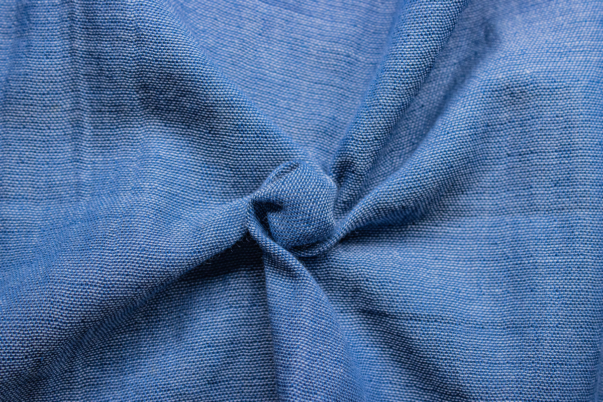 Royal Blue Gauge Chambray Double Cloth Fabric
