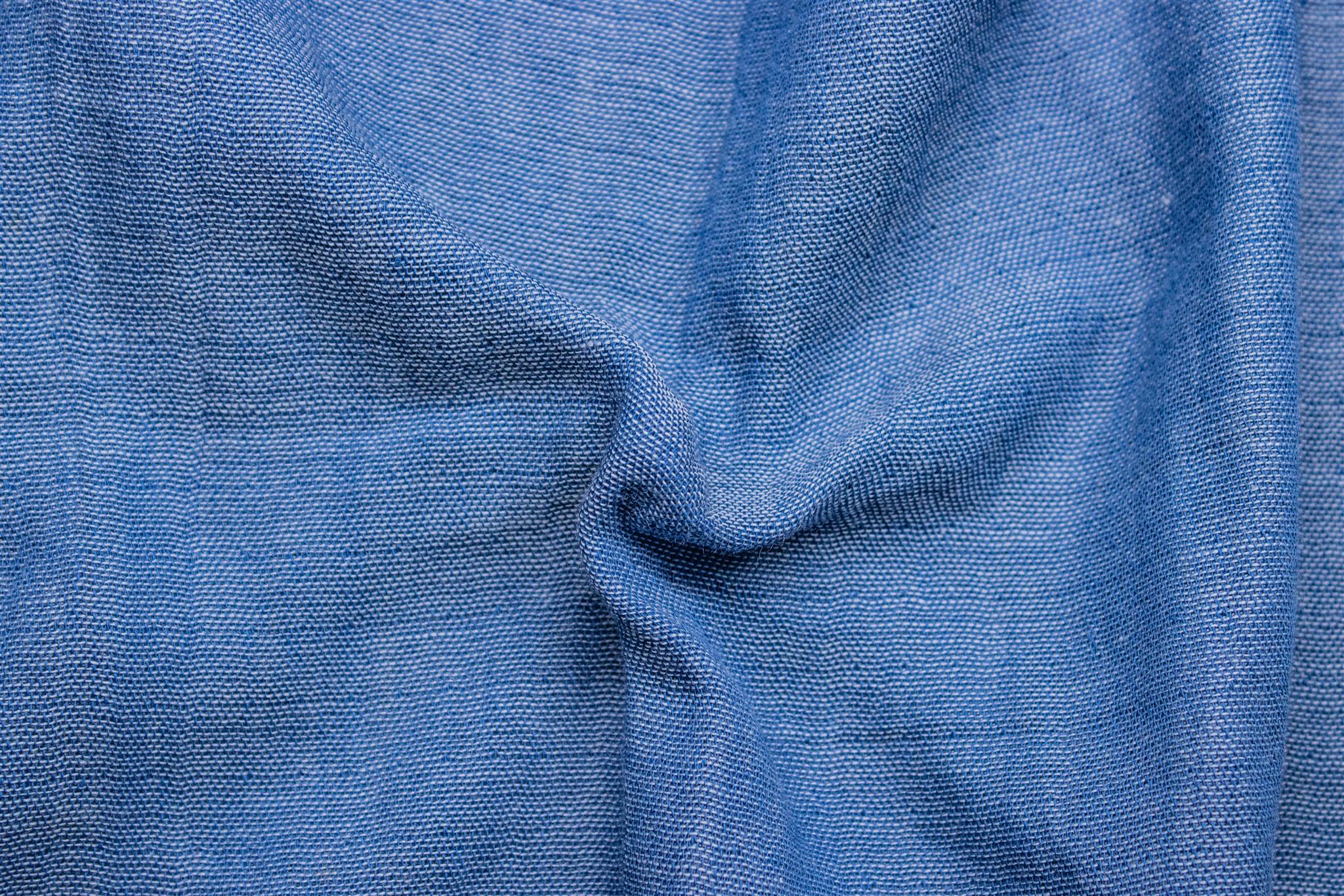 Royal Blue Double Cloth Gauge Chambray