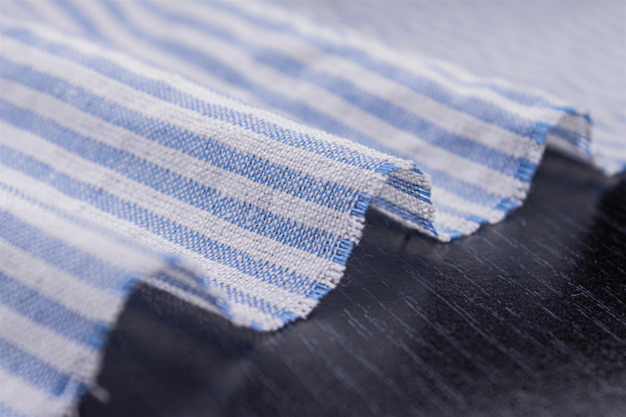 Blue & White recyle cotton pin stripes