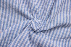 Blue & White Recycled Pin Stripe Cotton Fabric