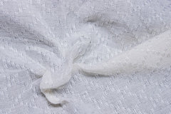 Grey/RFD Jacquard Viscose Fabric