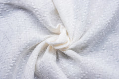 Grey/RFD Jacquard Viscose Fabric