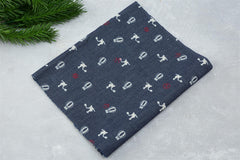 Cotton Silky Denim Discharge Sports Print