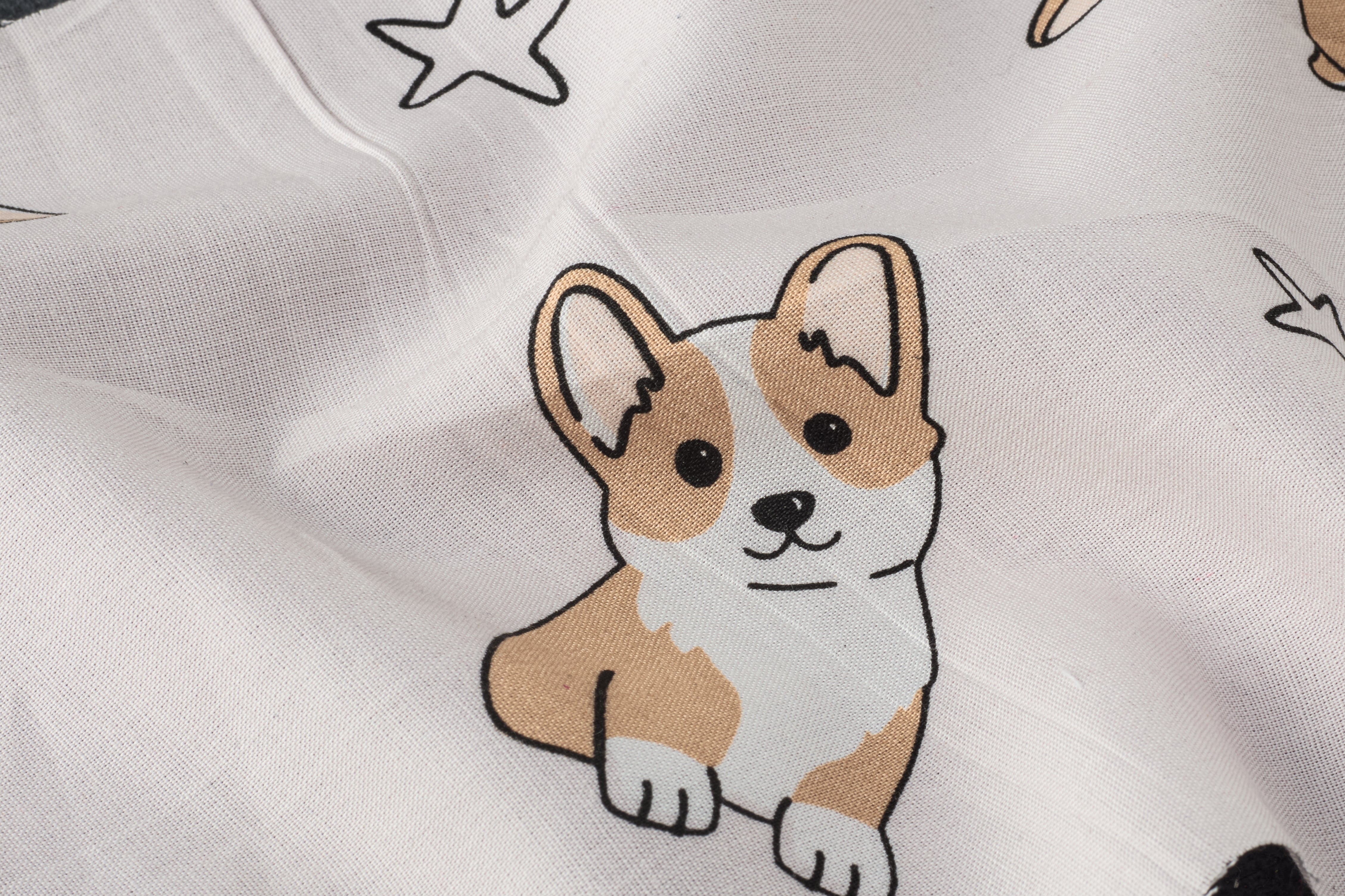 Viscose Rayon Puppy Print
