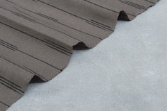 Brown Handloom Ikat Stripe Cotton Fabric