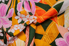 Multicoloured Print Cotton Linen Fabric