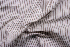 Beige & Brown Seersucker Cotton Lycra Stripe
