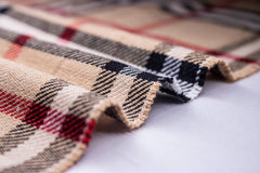 Beige Recycled Burberry Twill Check Cotton Fabric