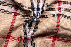 Beige Recycled Burberry Twill Check Cotton Fabric