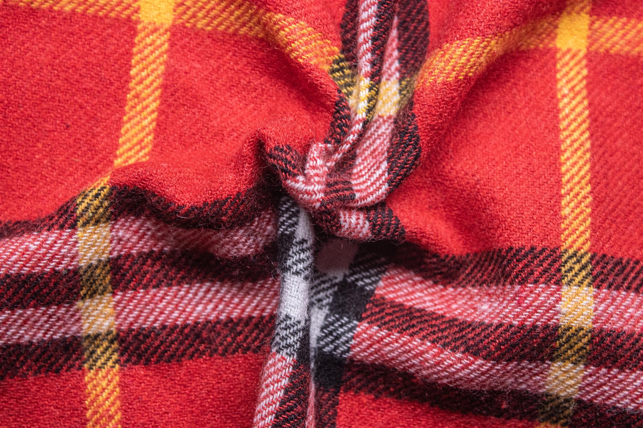 Red Cotton Recycled Burberry Twill Check