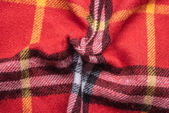 Red Cotton Recycled Burberry Twill Check