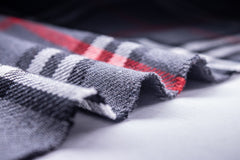 Grey Recycled Burberry Twill Check Cotton Fabric