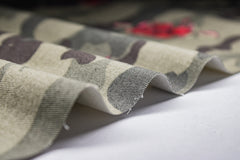 Camouflage Floral Print Cotton Lycra Fabric