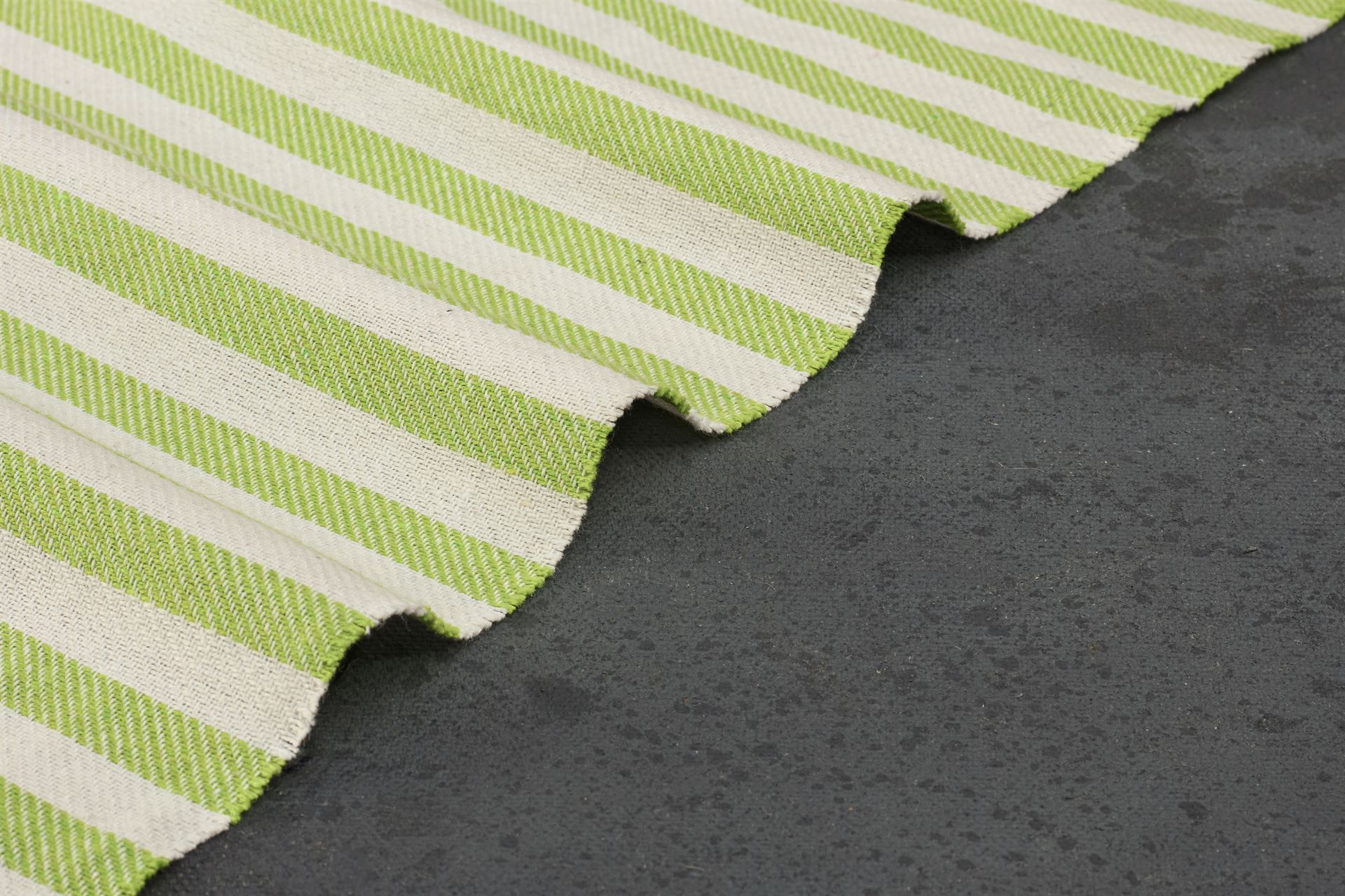 Fluroscent Green Recycled Twill Stripe