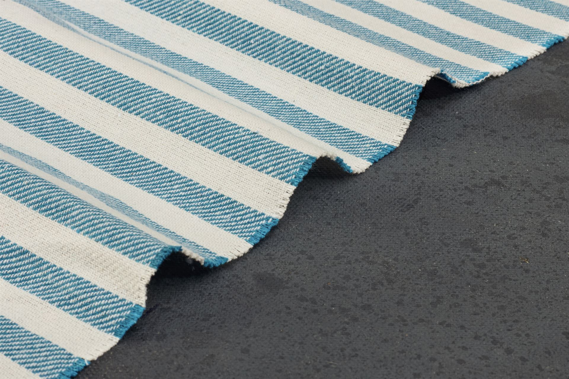 Turquoise Recycled Twill Stripe