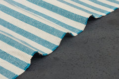 Turquoise Recycled Twill Stripe