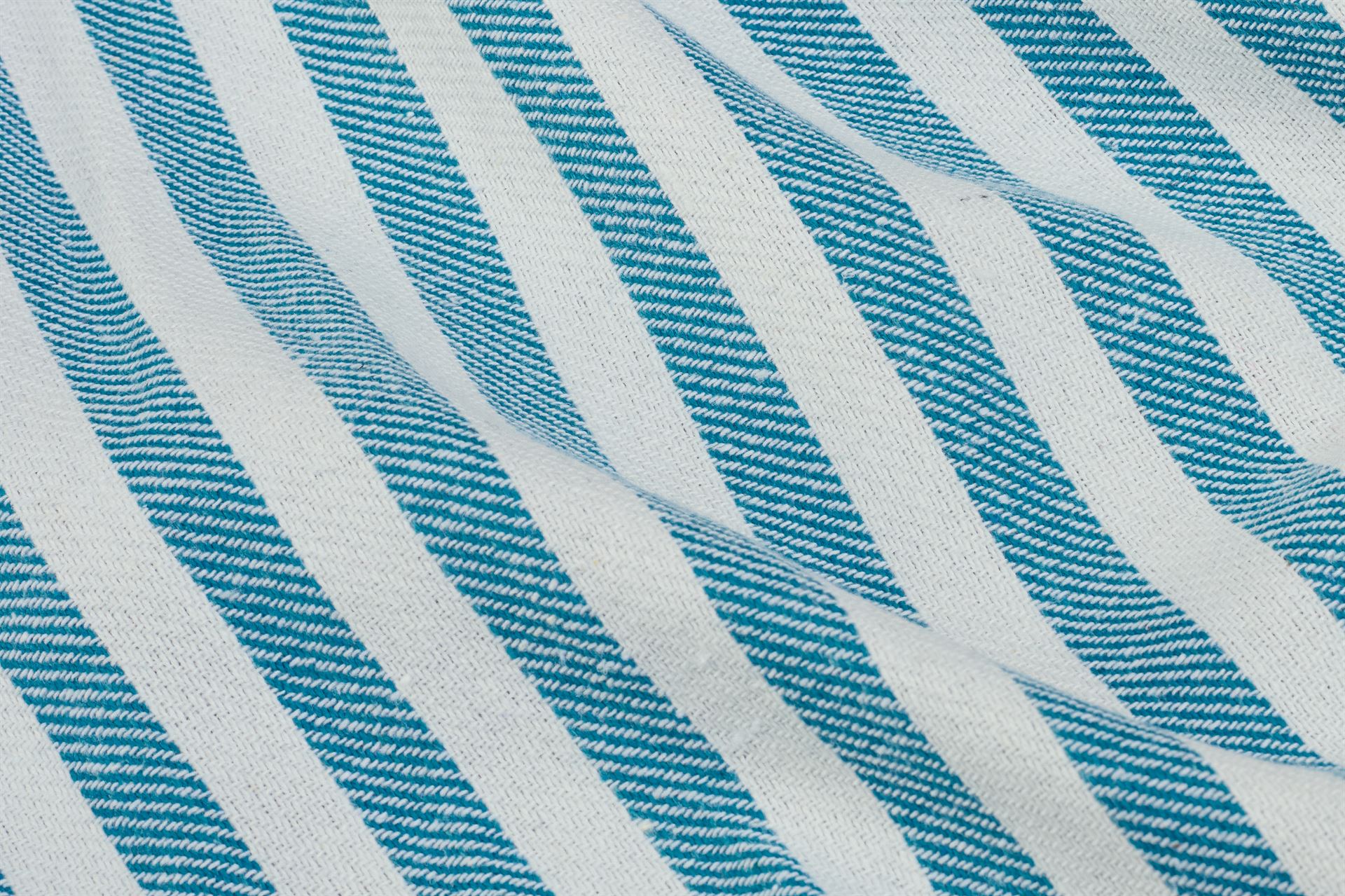 Turquoise Recycled Twill Stripe