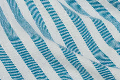 Turquoise Recycled Twill Stripe