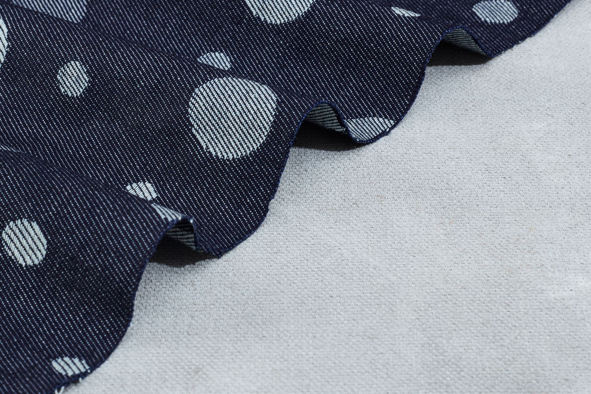 Cotton Indigo Denim Floral Print