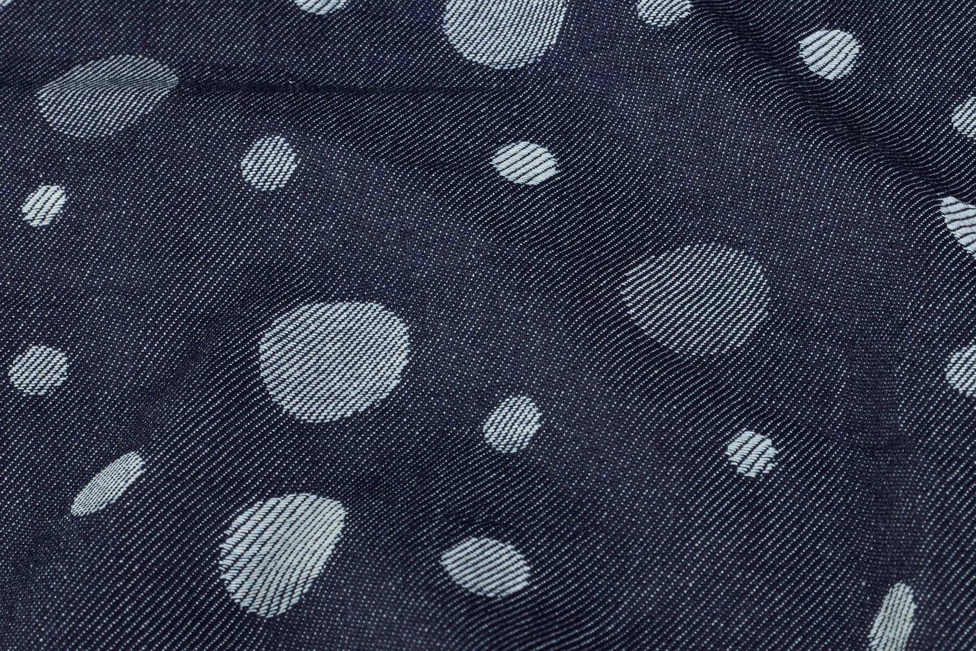 Cotton Indigo Denim Floral Print