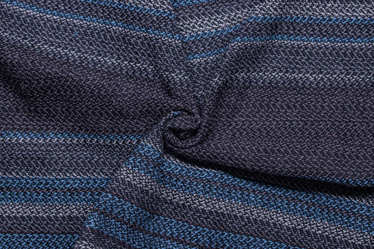 Cotton Heavy Grey Herringbone Stripe