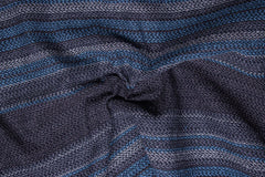 Cotton Heavy Grey Herringbone Stripe