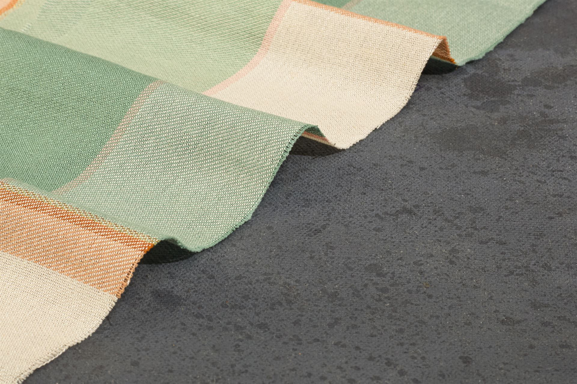 Light Green Cotton Viscose Twill Lurex Check