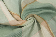 Light Green Viscose Twill Lurex Check Cotton Fabric