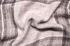 Grey Melange Cotton Twill Check