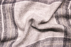 Grey Melange Twill Check Cotton Fabric