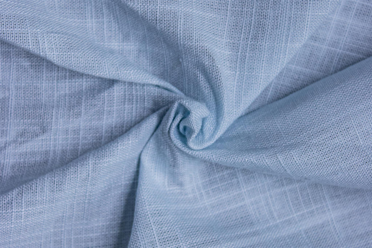 Powder Blue Millmade Slub Semi Poplin