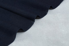 Navy Millmade Semi Poplin Slub Cotton Fabric