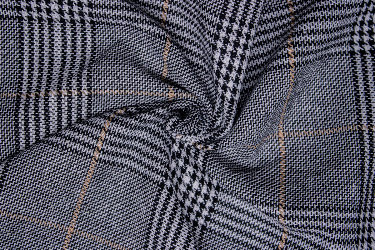 Black Tarton Check With Yellow Highlight (Recycled)