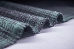 Recycled Cotton Bottle Green Heavy Twill Check