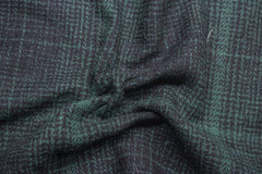Recycled Cotton Bottle Green Heavy Twill Check