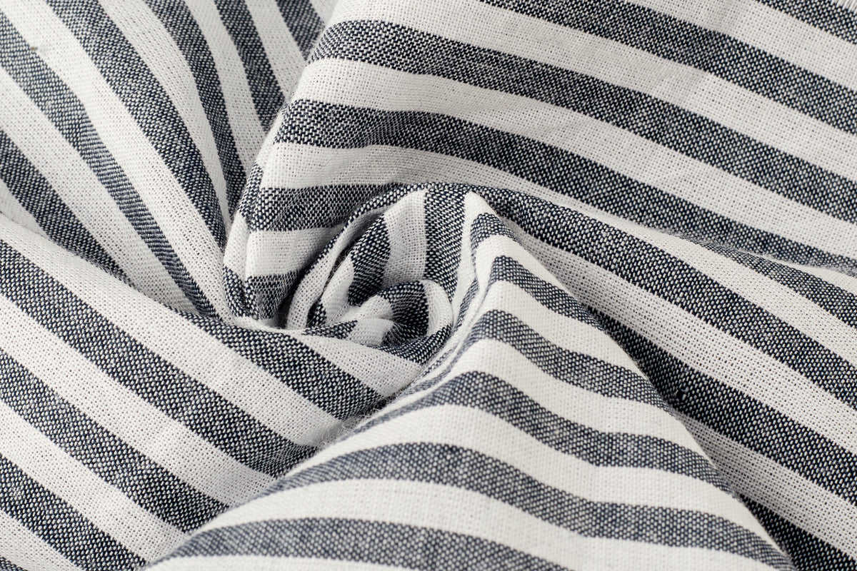 Navy White Cotton Candy Stripe