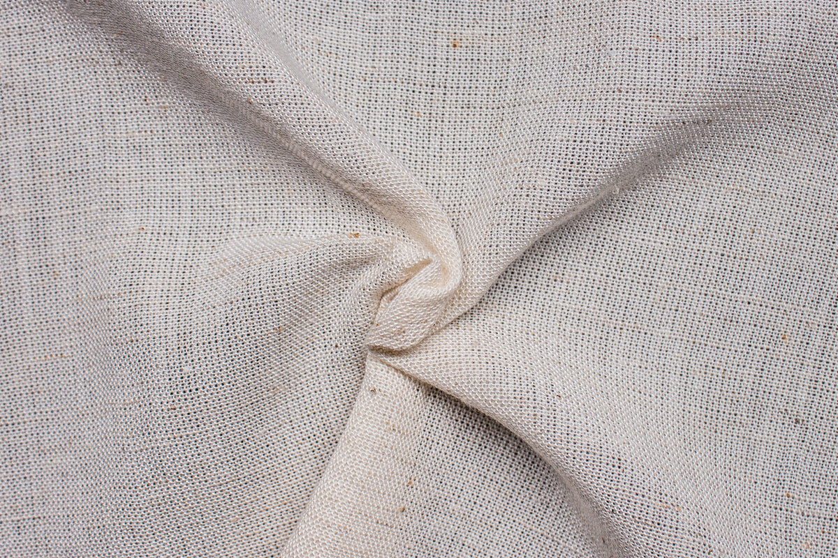 Natural (Dyeable) Plain Cotton Viscose Jute Flex Fabric