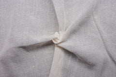 White Plain Cotton Viscose Jute Flex Fabric