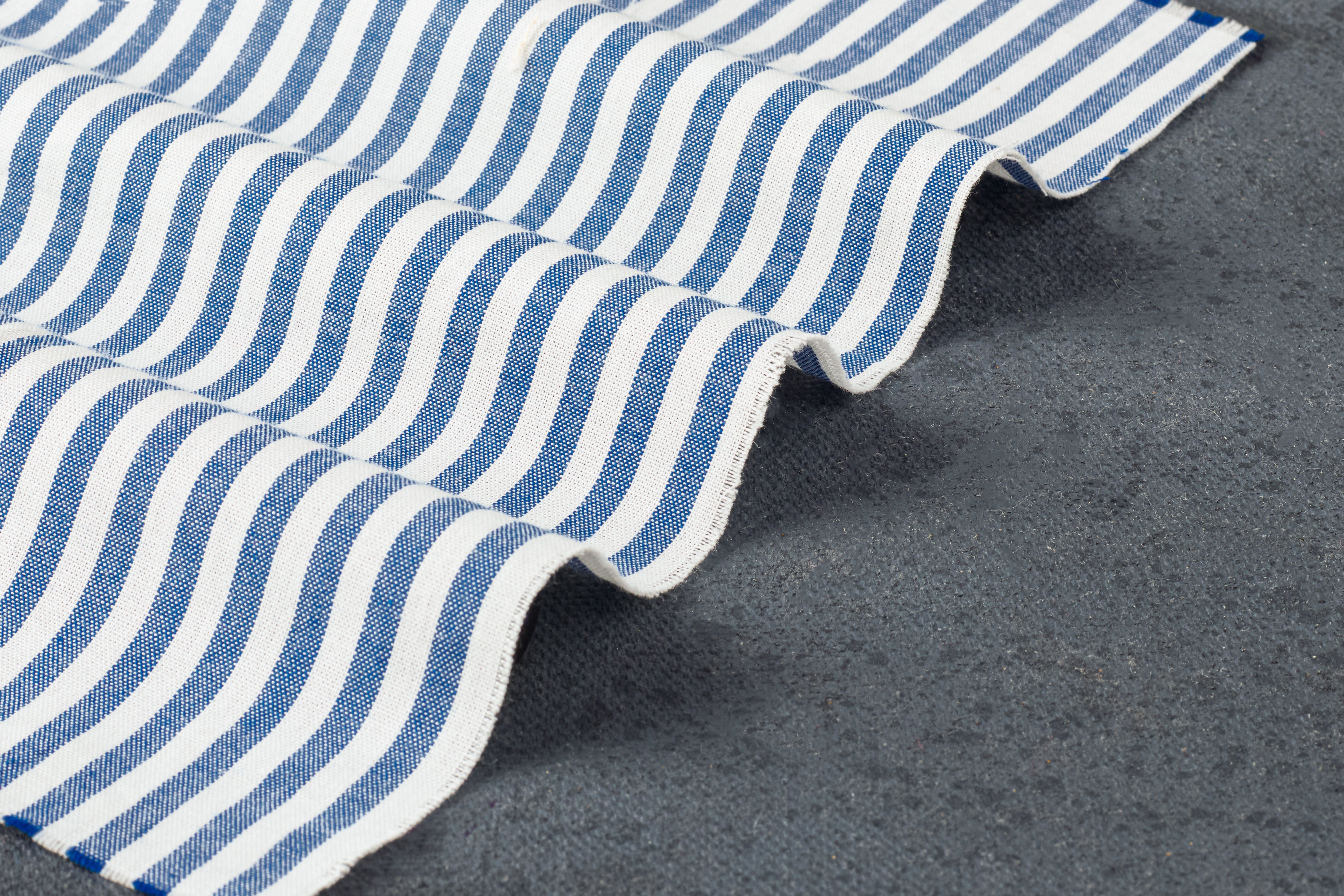 Royal Blue Cotton Pin Stripe