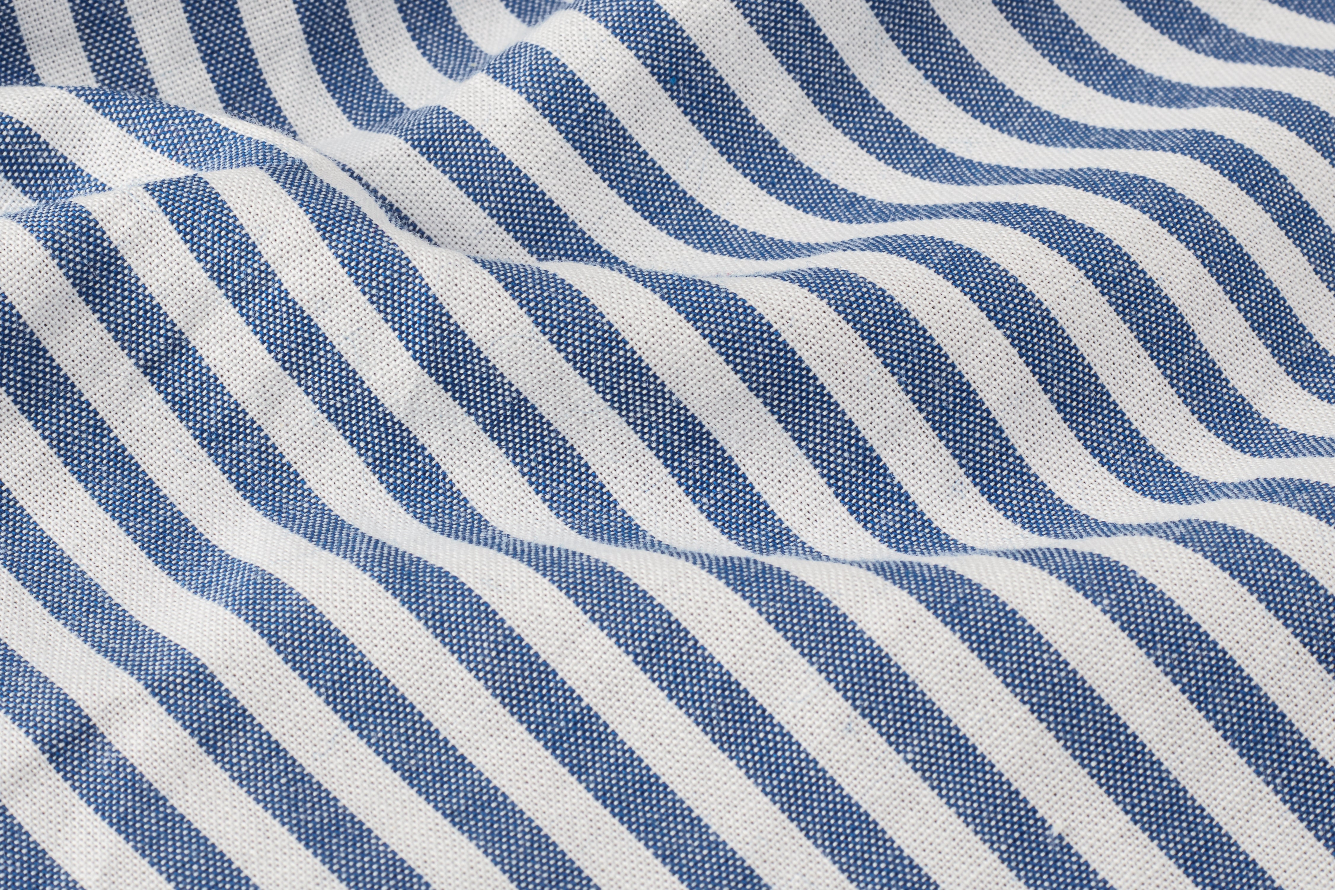Royal Blue Cotton Pin Stripe