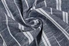 Navy Cotton Chambray Stripe