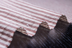 Brown Seersucker Pin Stripe Cotton Fabric